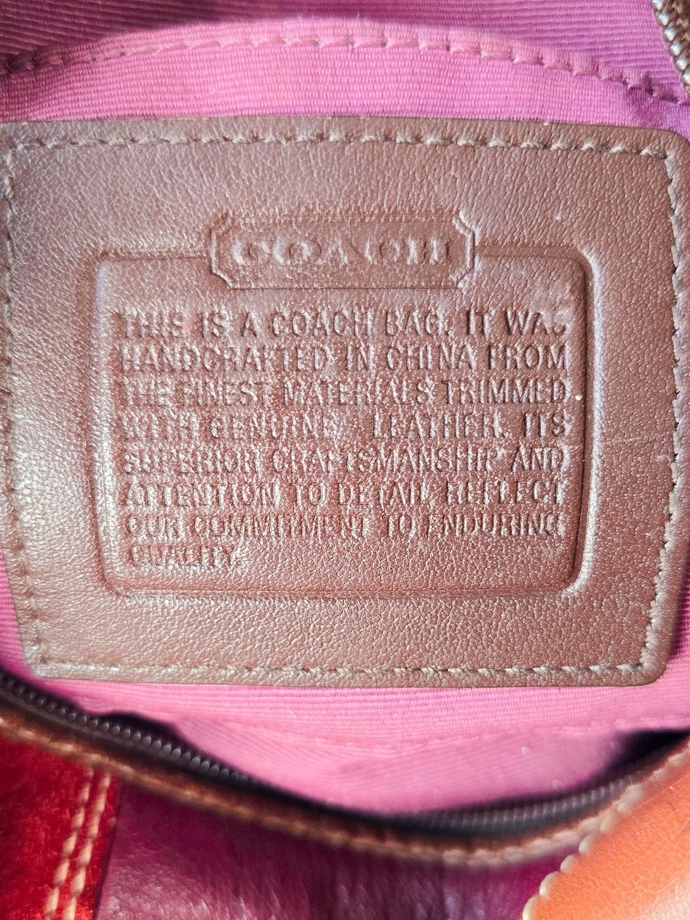 Coach Patchwork Shoulder Bag in Multi Burgundy and Brown - Picture 11 of 13